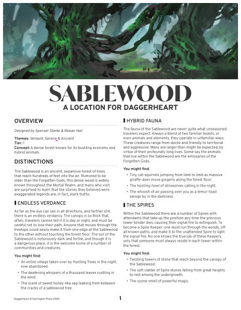Cover of Sablewood: Adversaries