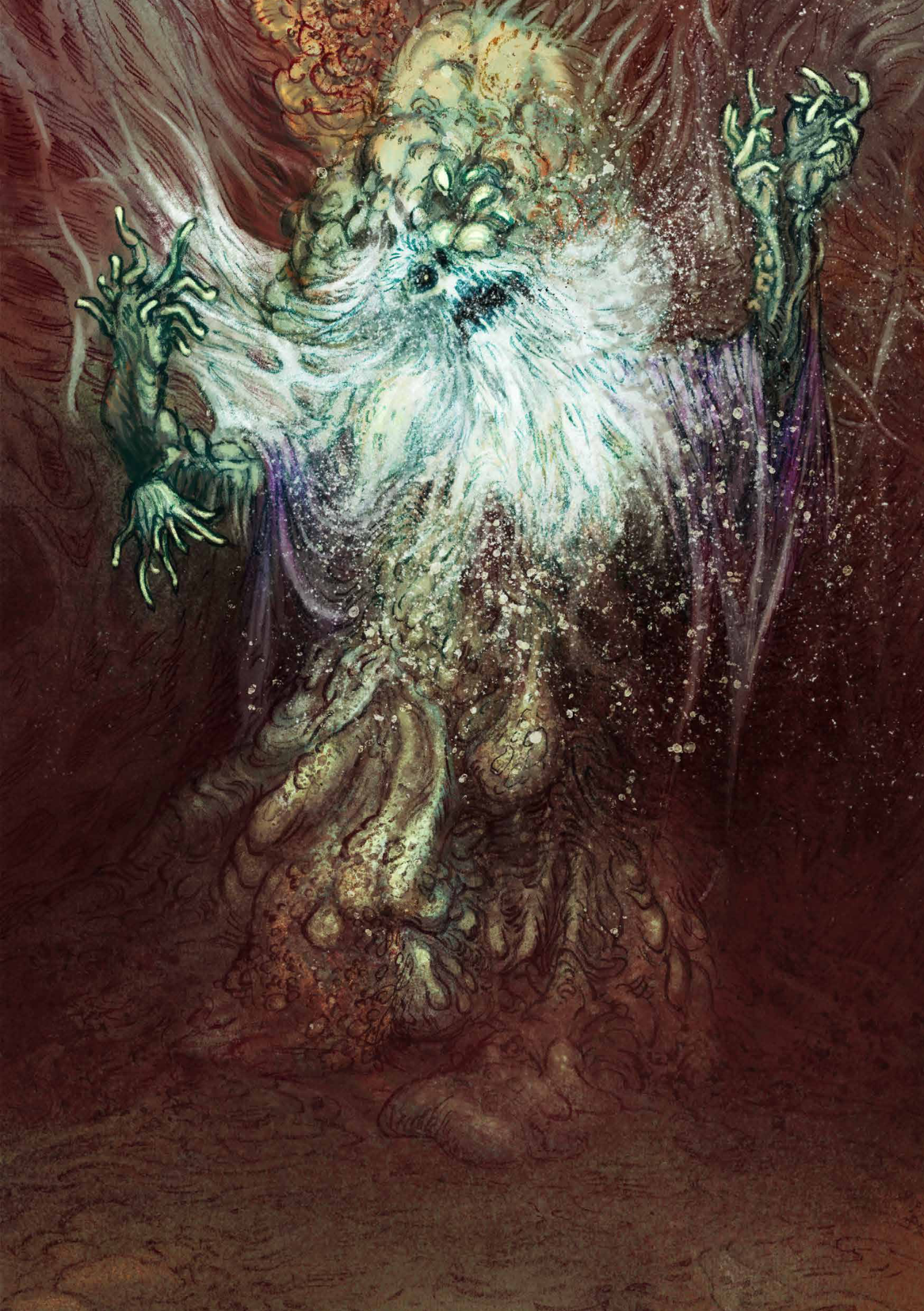 Fungal-overgrown figure