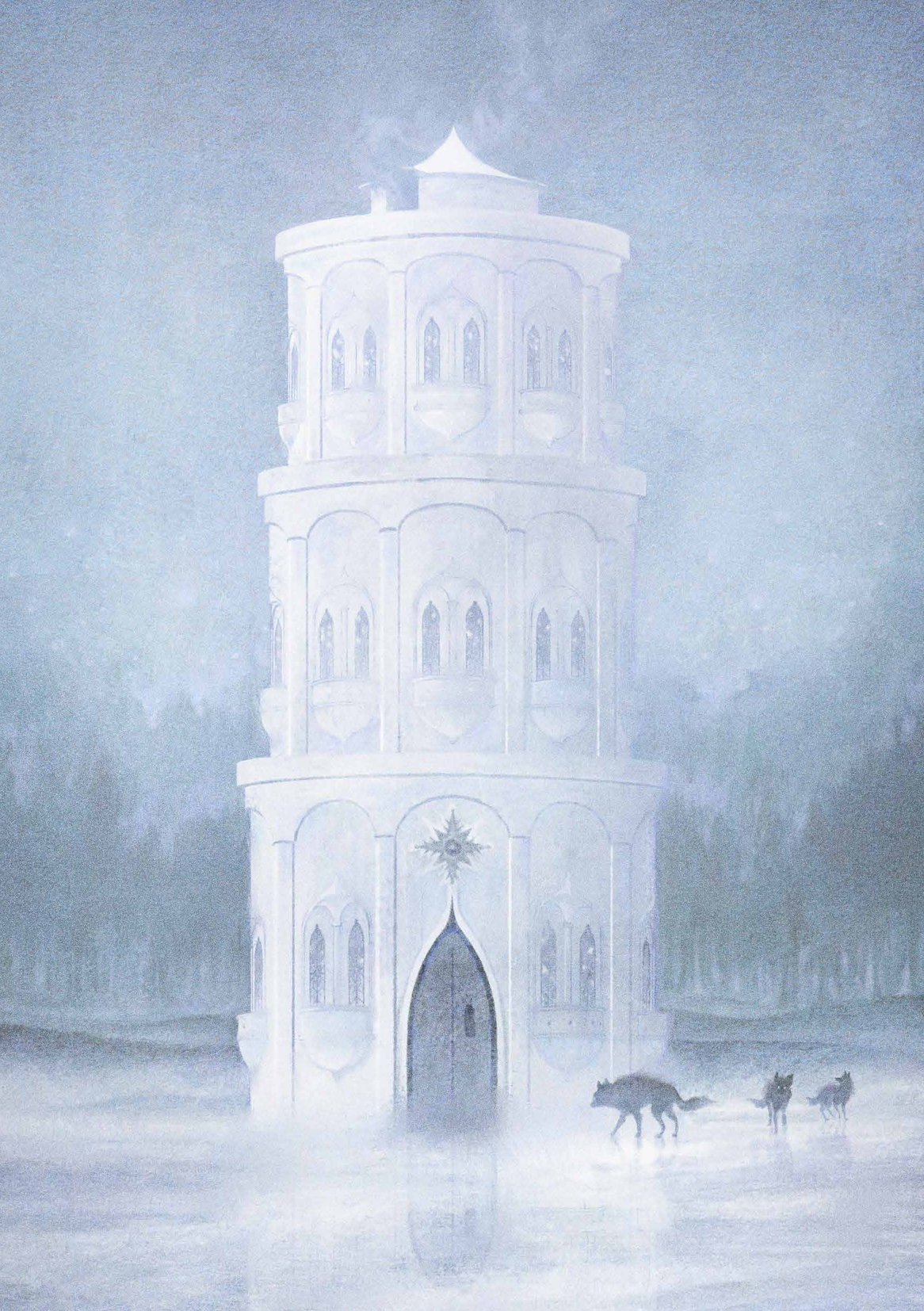 Tower on the frozen lake